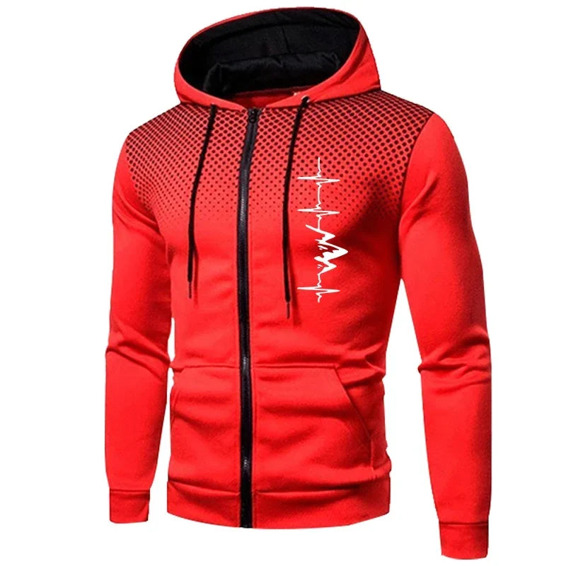 Men's Hooded Sports Set (Zip-up Hoodie and Pants)