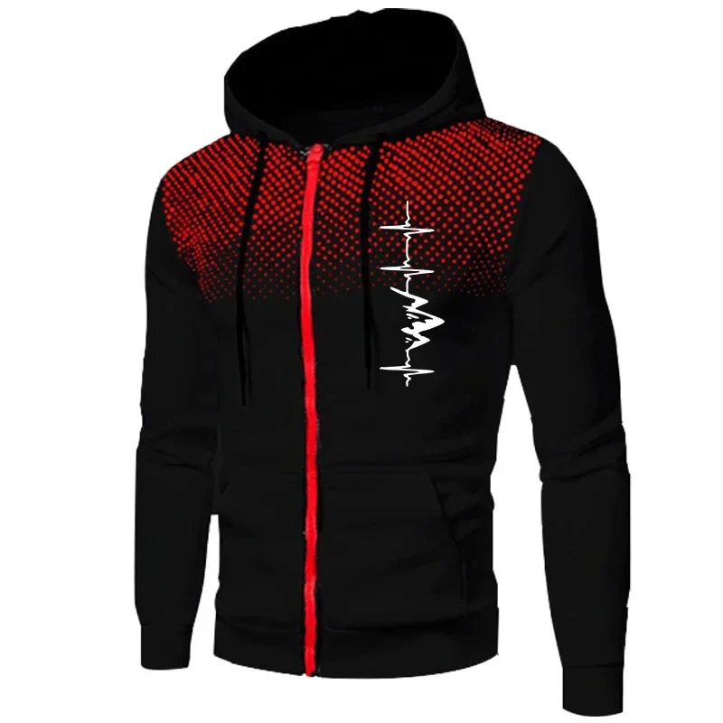 Men's Hooded Sports Set (Zip-up Hoodie and Pants)